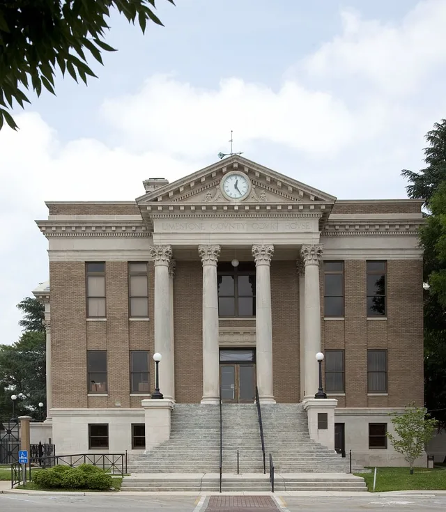Limestone County Courthouse located in the center of downtown Athens, Alabama.