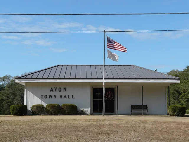 Town Hall of Avon, Alabama on Broadway Avenue
