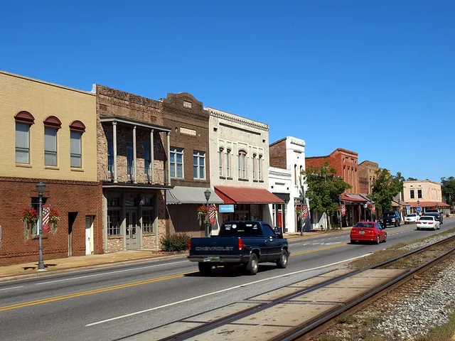 Buildings on St. Joseph Street in Brewton, Alabama , part of the Brewton Commercial Historic District