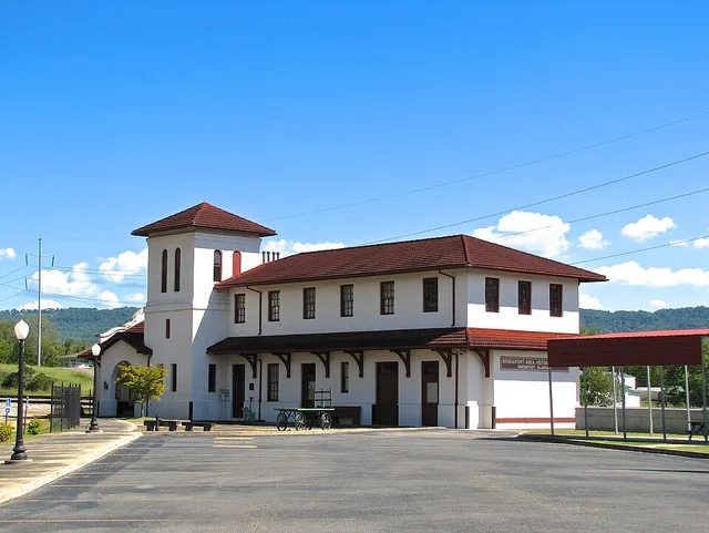 The Bridgeport Depot in Bridgeport, Alabama, United States, now home to the Bridgeport Area Historical Association and a museum.