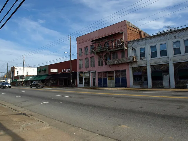 Buildings on Highway 31 in Calera, Alabama , part of the Calera Downtown Historic District