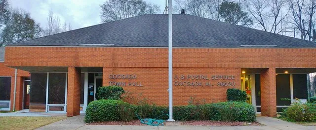 This is a photograph of the town hall and post office of Coosada, Alabama.