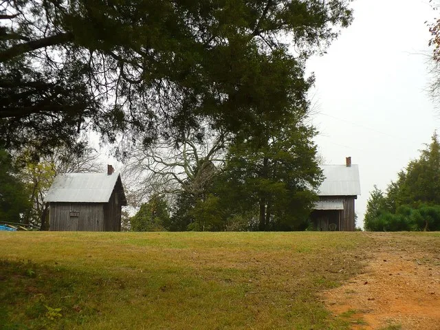 Faunsdale Plantation's Gothic Revival slave quarters near Faunsdale, Marengo County, Alabama.