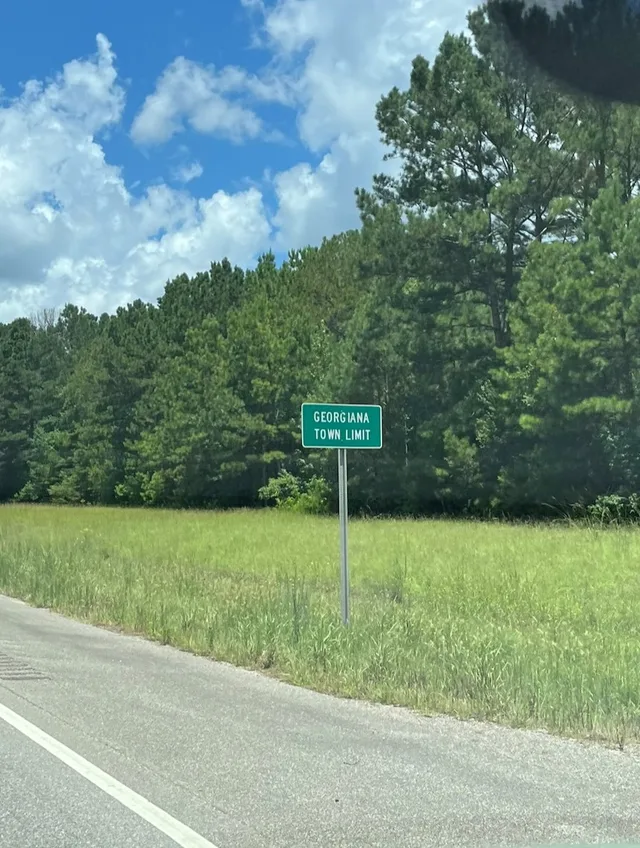 Georgiana, Alabama Town Limit sign