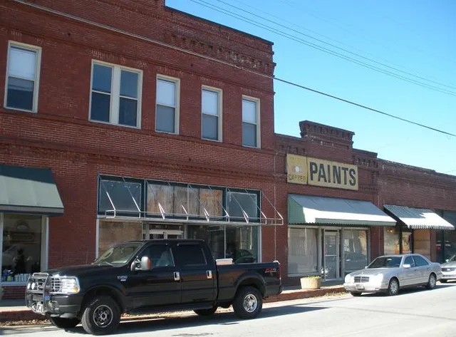 The main street area of Hurtsboro, Alabama.
