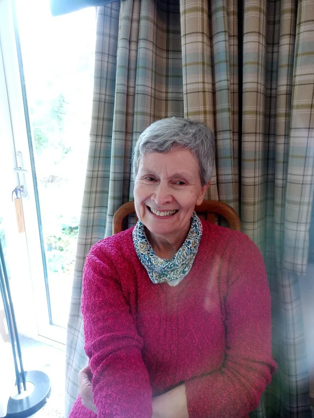 Margaret Findlay Scottish painter of derelict buildings in Ancrum in 2024