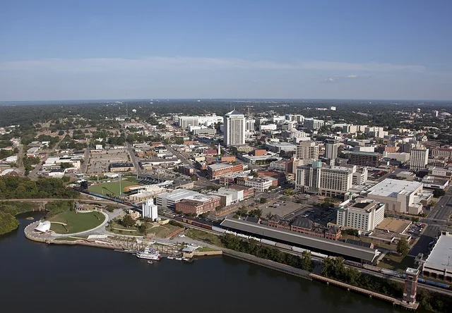 Title: Aerial view of Montgomery, Alabama Physical description: 1 photograph : digital, TIFF file, color. Notes: Title, date, and keywords provided by the photographer.; Gift; Geo...