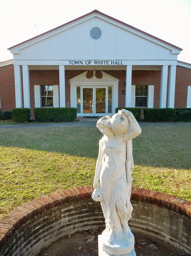 This is a photograph of the town hall in White Hall, Alabama.