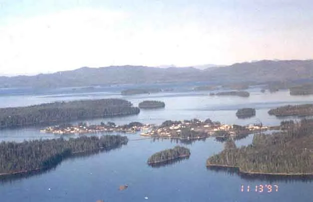 Oblique aerial view of Craig , Prince of Wales Island , Prince of Wales – Hyder Census Area , Unorganized Borough , Alaska 99921. View facing somewhat North (not sure of the exact...