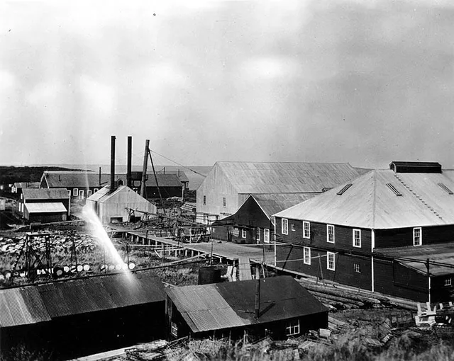 From John Cobb field notebook: A.P.A. Igegak cannery Subjects (LCSH): Alaska Packers Association; Salmon canning industry--Alaska--Egegik; Canneries--Alaska--Egegik