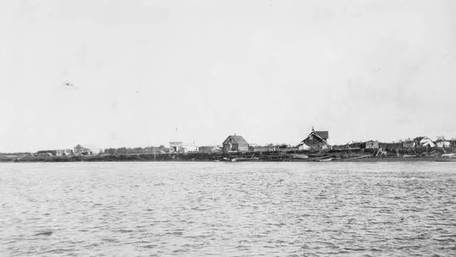 McPherson number: K583 PH Coll 495.2-75d Photograph from album created in circa 1914 by James Lennox McPherson, a civil engineer, that documents the activities of the Kuskokwim Re...