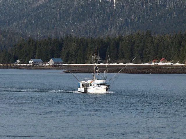 Ocean Cape heads out of Petersburg, Alaska.