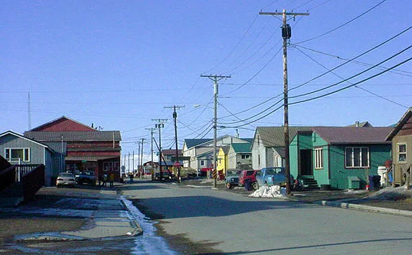 Downtown Nome, Alaska , in May 2002.