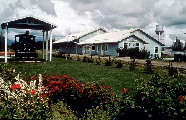 Train depot in Palmer, Alaska , US. This is an image of a place or building that is listed on the National Register of Historic Places in the United States of America . Its refere...