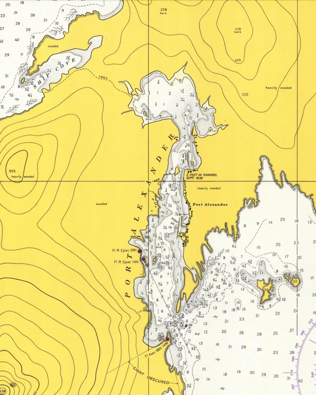 1967 NOAA chart of Port Alexander, Alaska