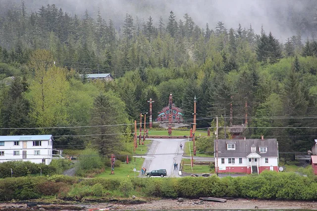 View of the Saxman totem park, 2013