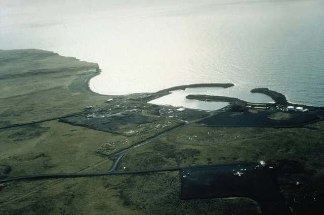 Aerial view of St. George, Alaska.