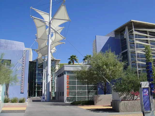 Photo of one of the entrance areas to the Mesa Arts Center