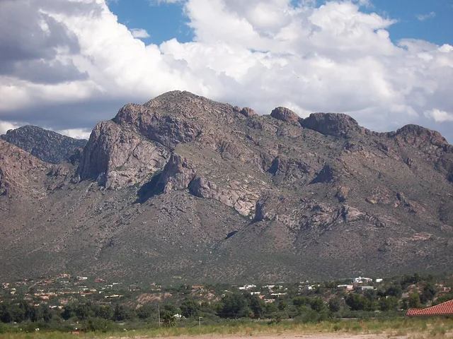 View of Pusch Ridge in the Santa Catalina Mountains from Oro Valley, Arizona. Photo by Dan Huff
