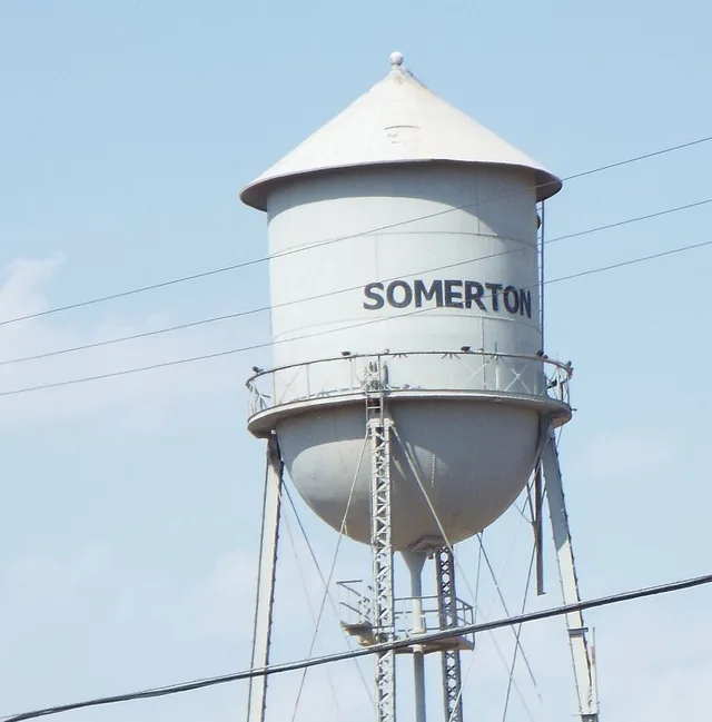 Somerton 50,000 Gallon Water Tower built in the 1920s, in Somerton, Arizona