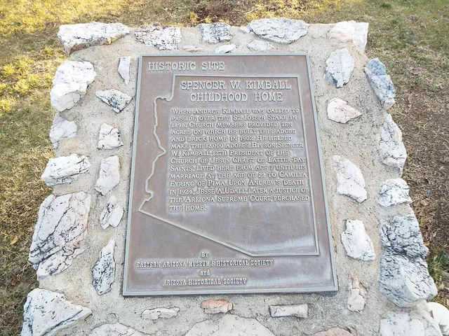 Spencer W. Kimball Childhood Home Marker-1902-in Thatcher, Arizona