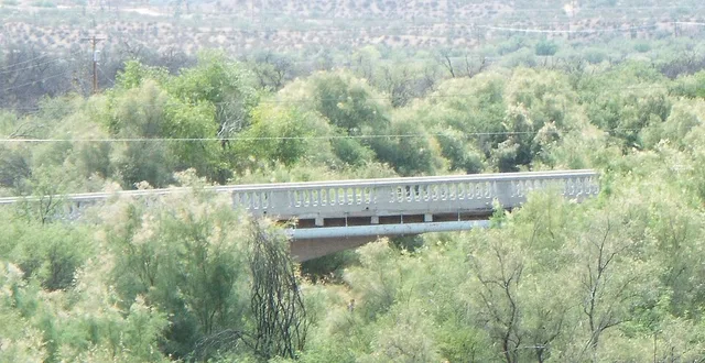 The Winkelman Luten Bridge built in 1916 in Winkelman, Arizona