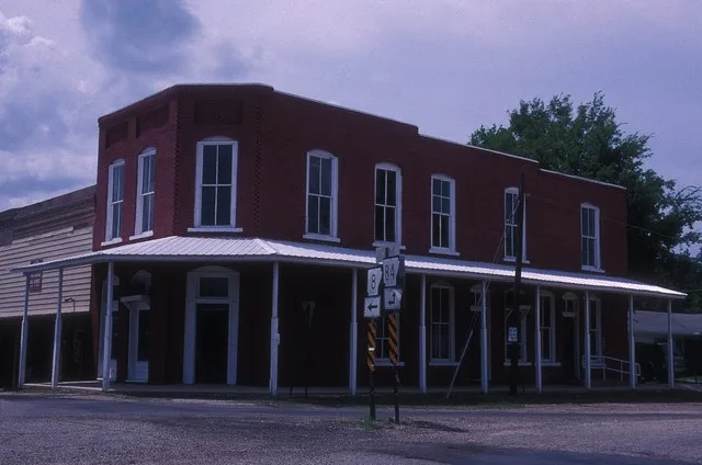 OLD BANK BUILDING ON THE SQUARE IN AMITY DATES FROM 1906-1907