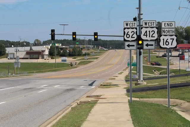the northern terminus of us 167 in Ash Flat, Arkansas