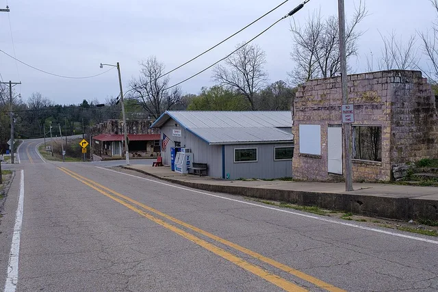 Main Street in Black Rock, Arkansas.