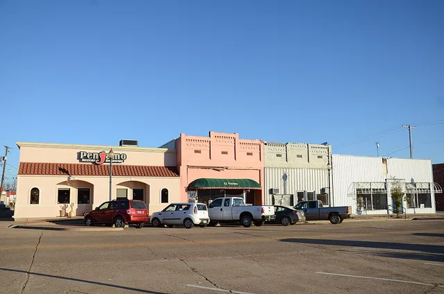 Booneville Commercial Historic District, East side of 100 and 200 blocks of North Broadway Avenue Booneville