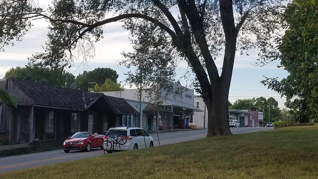 Downtown Cave Springs, AR looking north along AR 112.