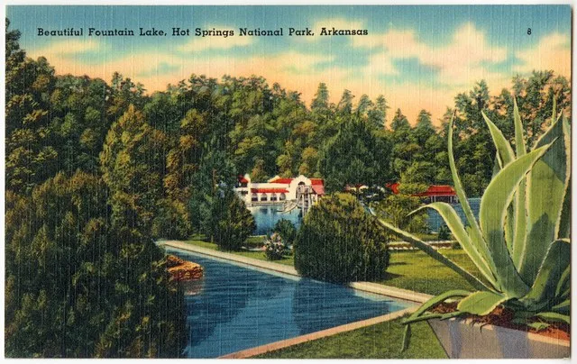 Beautiful Fountain Lake, Hot Springs National Park, Arkansas