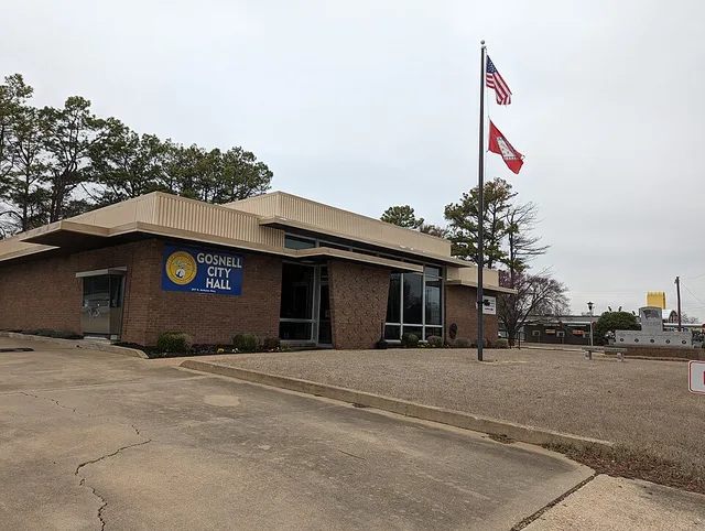 View of exterior of Gosnell City Hall