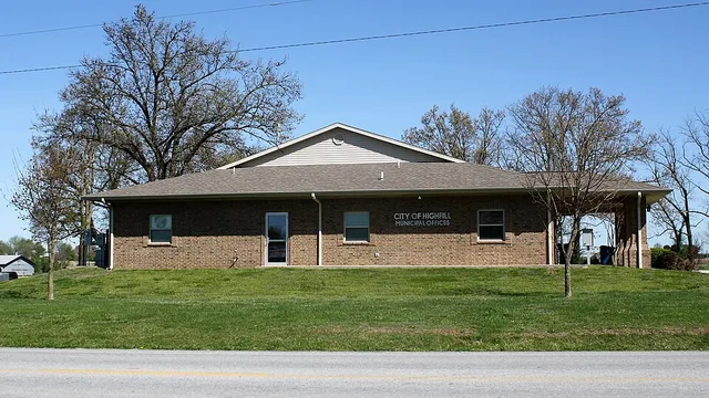 City Hall in Highfill, Arkansas as seen from Highway 12