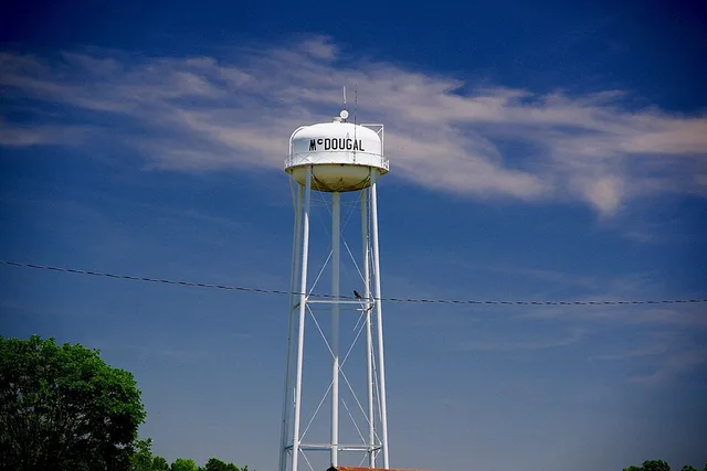 Water tower in McDougal, Arkansas, United States