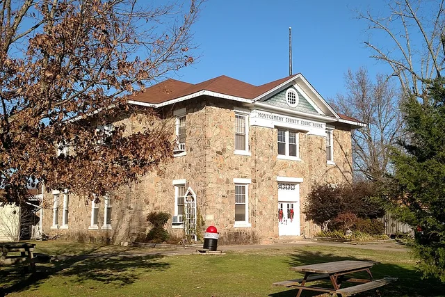 Side view of courthouse