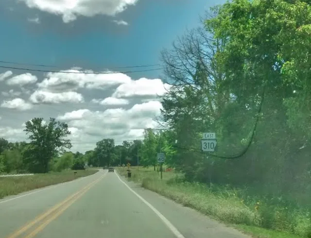 Highway 310 in Mount Vernon near its concurrency with Highway 36