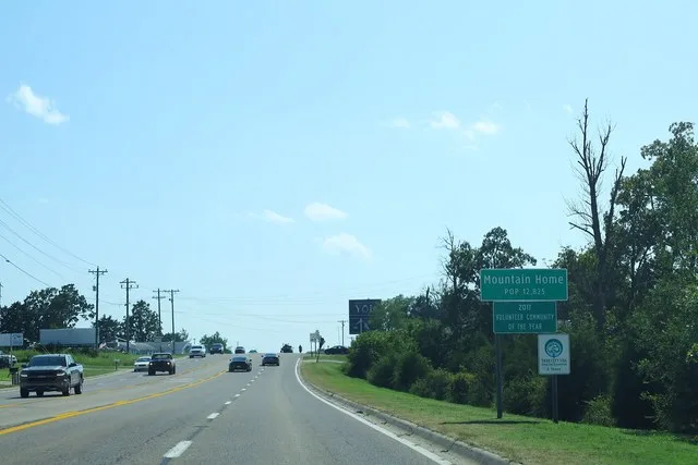 US412 US62 West - Mountain Home Arkansas Sign