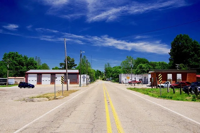 Main Street (U.S. Route 62) in Pollard, Arkansas, United States