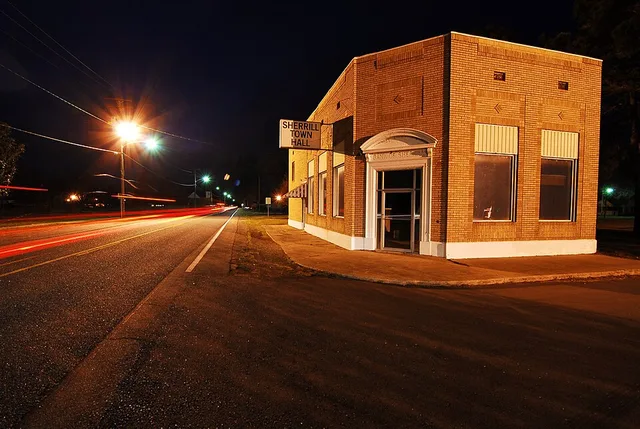 This building is pretty much all that is left in "downtown" Sherril.