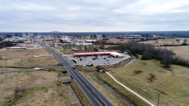 Screenshot from drone footage shot flying over Vilonia Arkansas