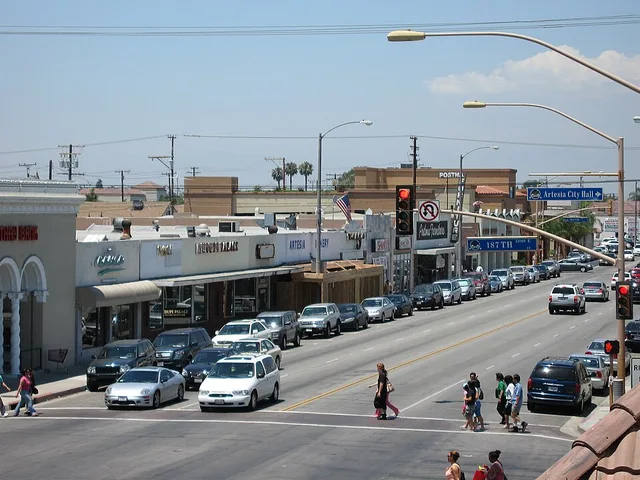 Intersection of Pioneer Blvd. and 187th Street in Artesia, California