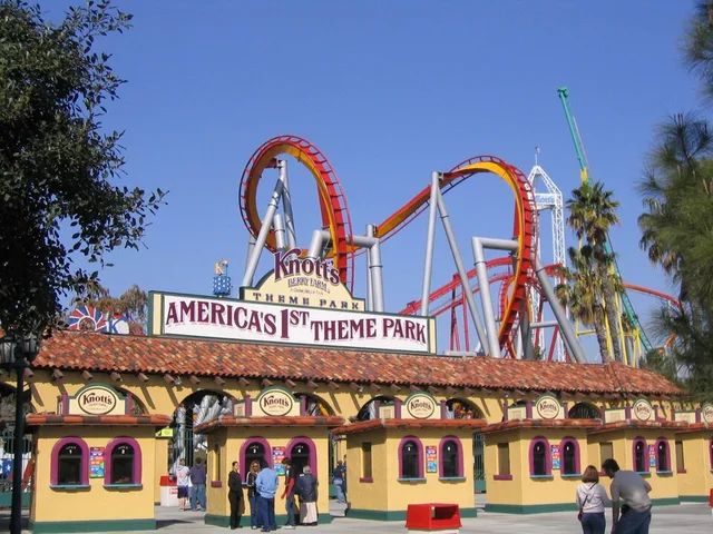 The entrance of Knott's Berry Farm, Buena Park, California, USA