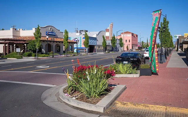 View of Solano Street in downtown Corning in June 2023