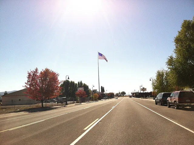 Highway 97 through Dorris, CA