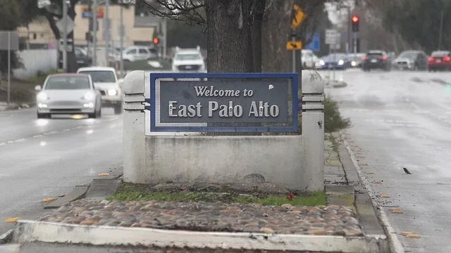 A photo of a sign welcoming people to East Palo Alto