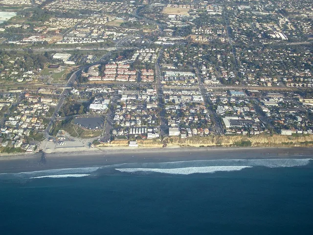 Moonlight Beach park - Encinitas - San Diego County, California.