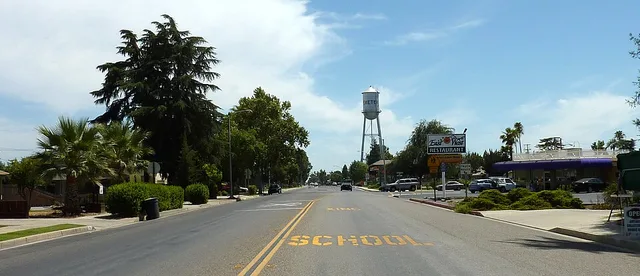 California State Route 65 through Exeter, California , USA.