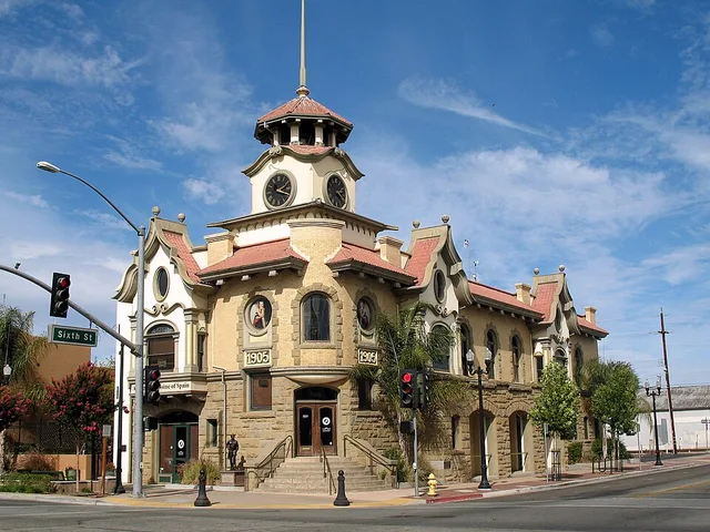 The original Gilroy City Hall. built in 1905. 7400 Monterey Street. Gilroy, California, United States .