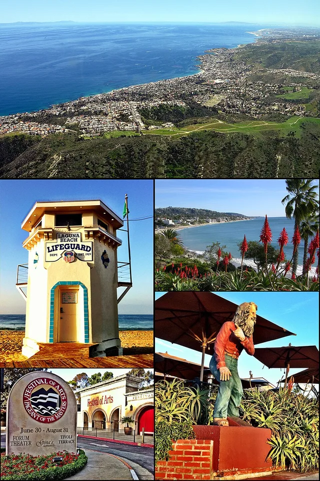 Montage of Laguna Beach photos on Wikimedia Commons